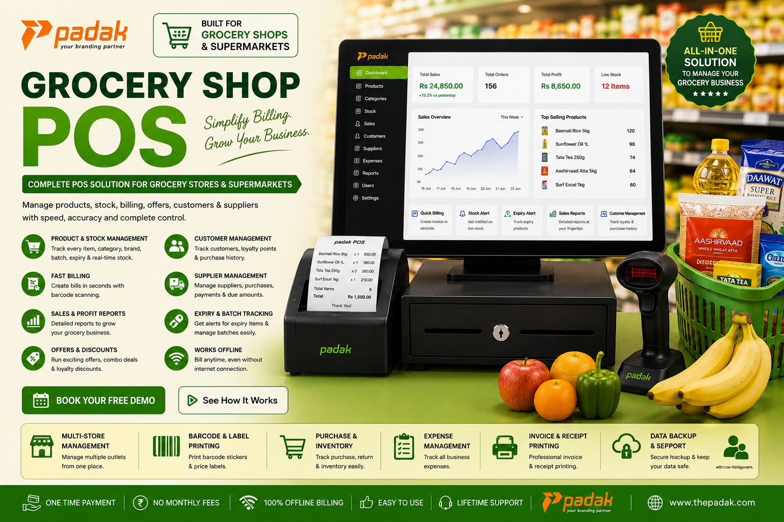 Grocery Shop POS grocery billing software screenshot
